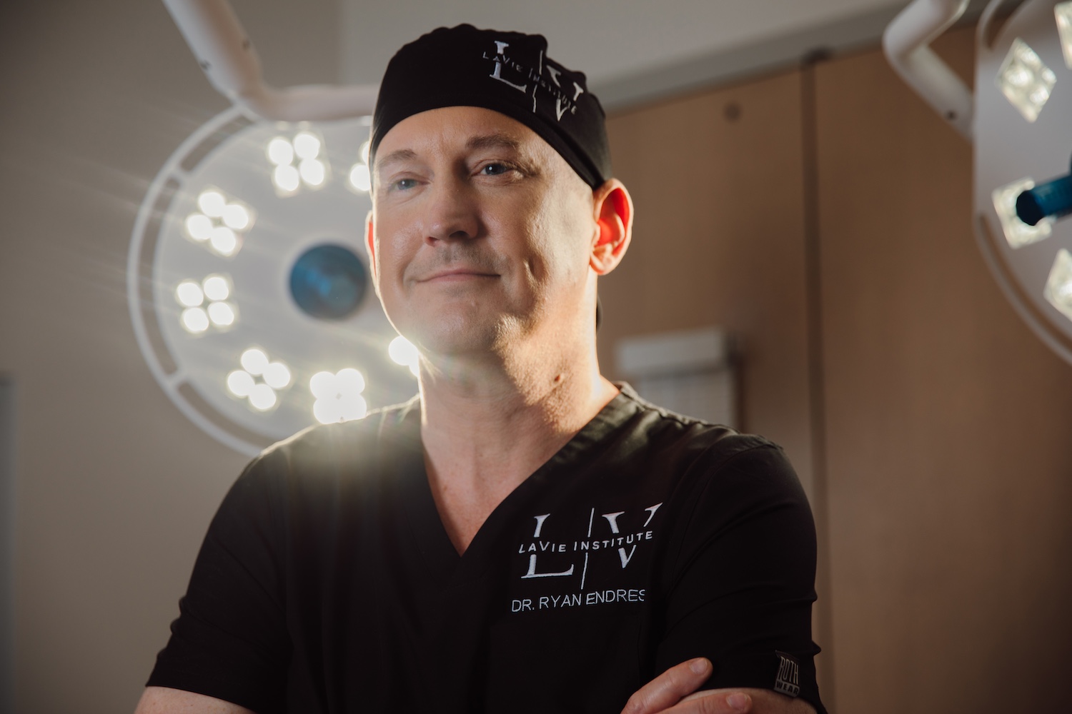 Dr. Ryan Endress with The LaVie Institute in a black scrubs